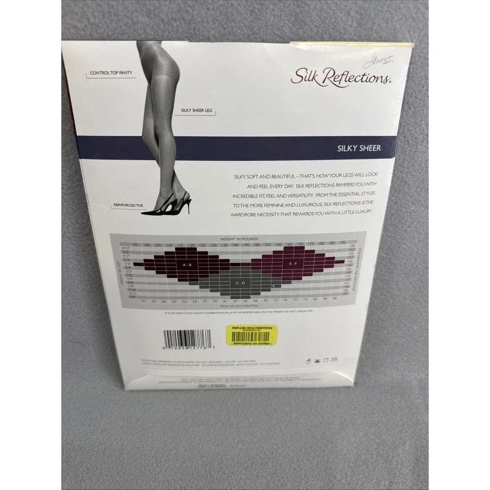 hanes silk reflections pantyhose Style 718 Size CD Classic Navy P1